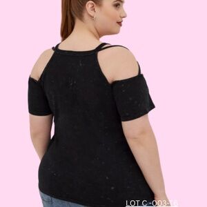 Torrid LoveSick Exposed Shoulder Choker Tee